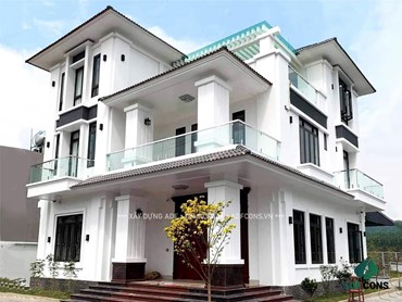 Công trình xây dựng biệt thự 3 tầng 150m2 ở Tam Điệp, Ninh Bình