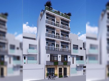 Mẫu chung cư mini cho thuê 72m2 mặt tiền thoáng