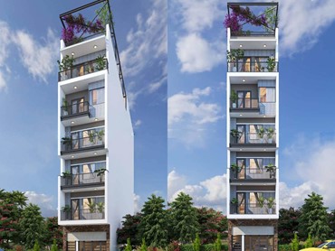 Mẫu chung cư mini cho thuê 4x25