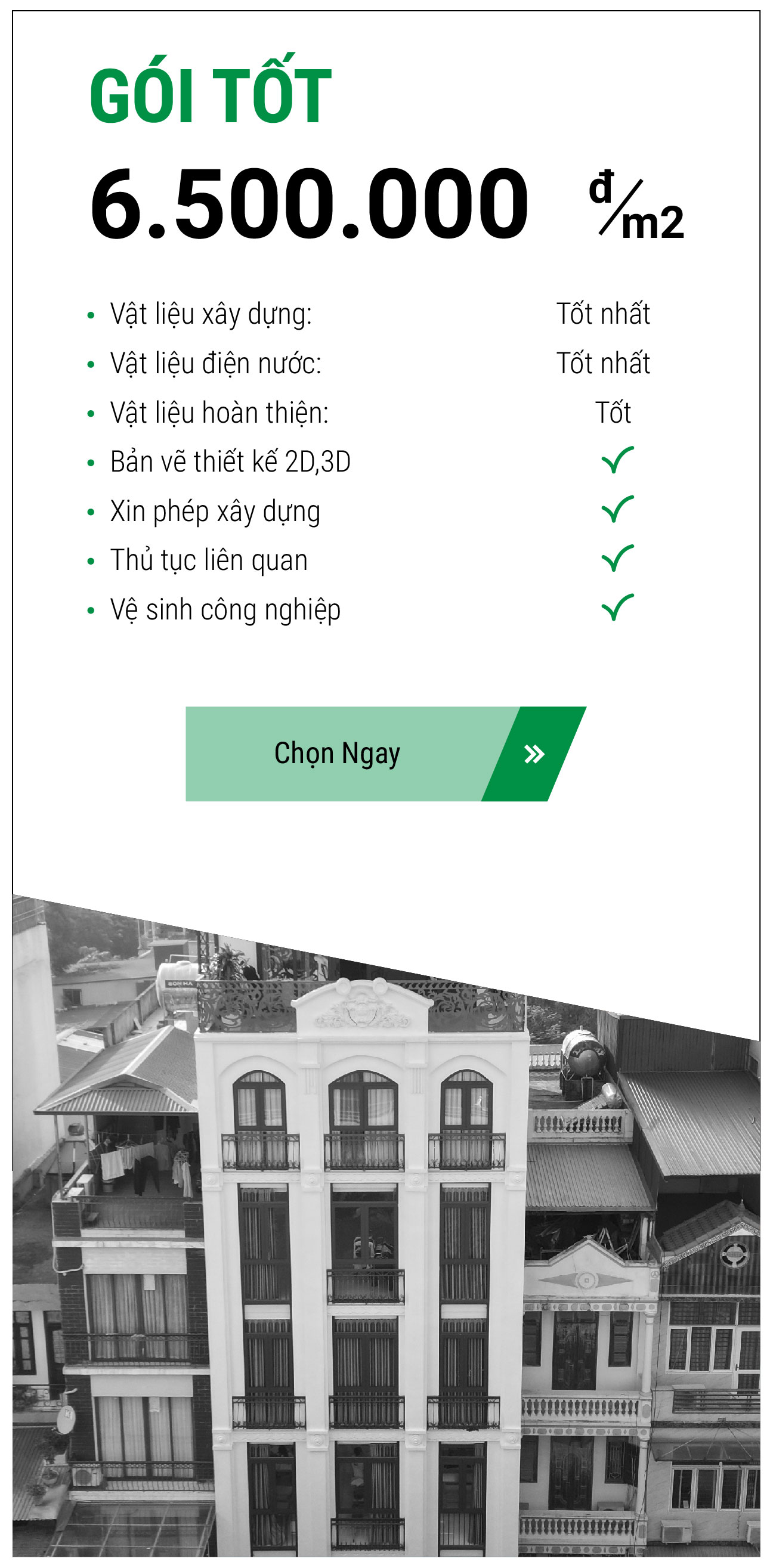 Báo giá Xây nhà trọn gói 2023 - Gói tốt